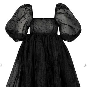 Selkie Caviar Polka Dot French Puff Dress